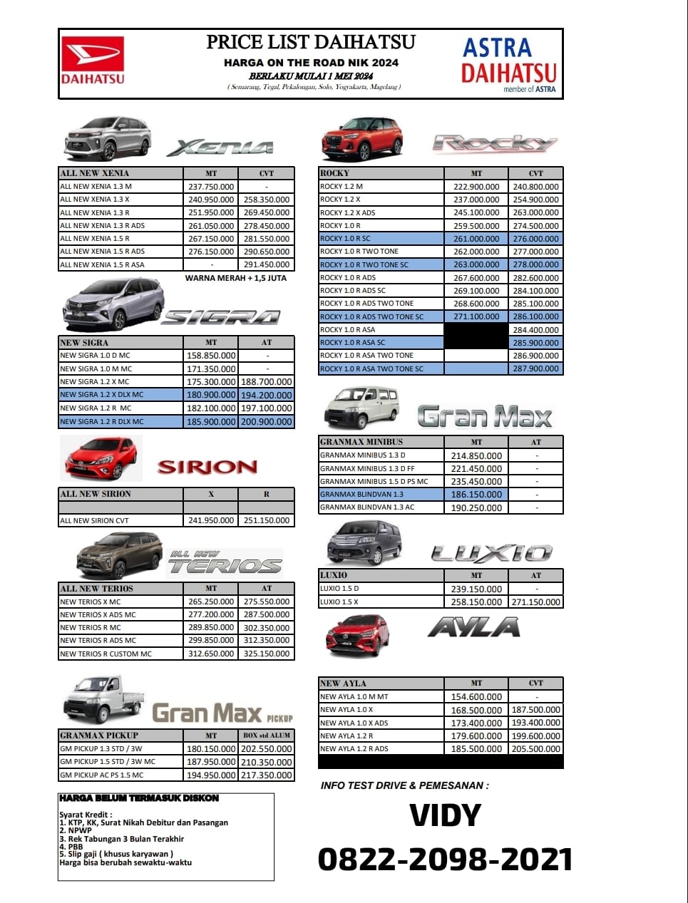 Harga  tegal HARGA PRICELIST DAIHATSU TEGAL Terbaru 2024