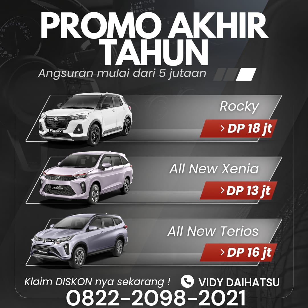 Promo Akhir Tahun Daihatsu Rocky, Xenia, Terios